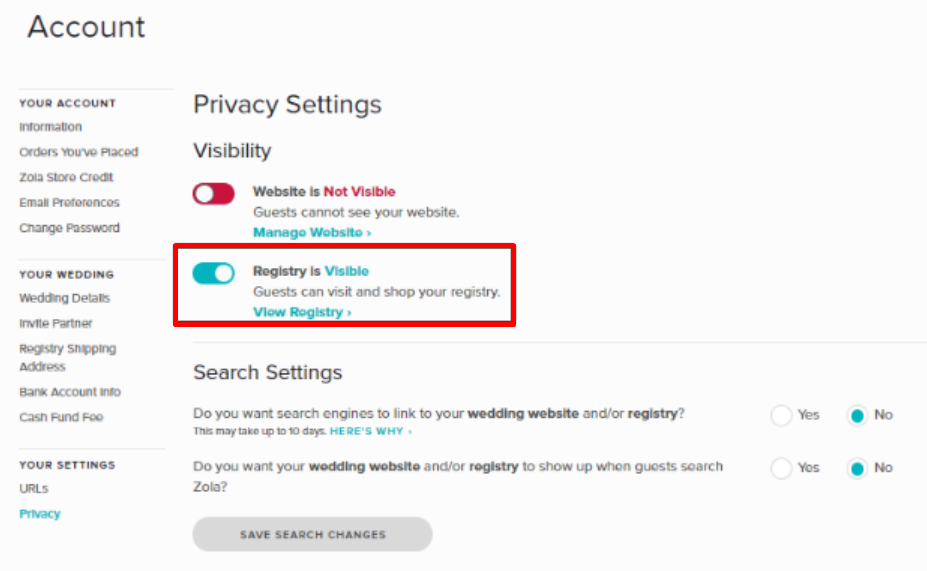 You can also change your Privacy Settings by visiting the Privacy Settings page and selecting Not Visible