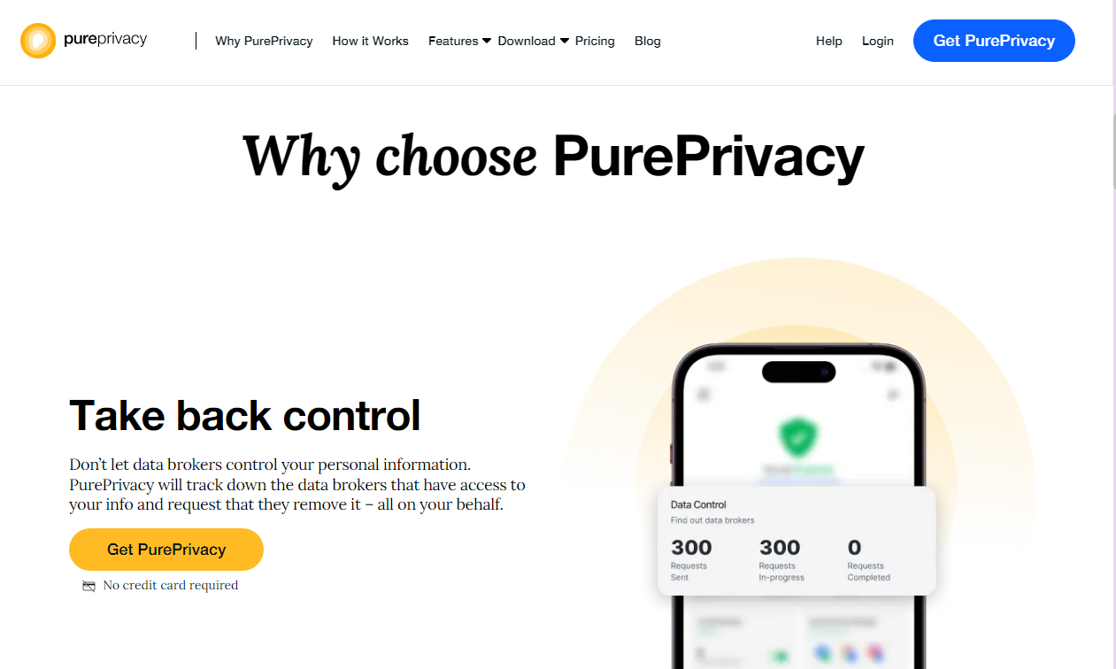 Why choose pureprivacy Screenshot