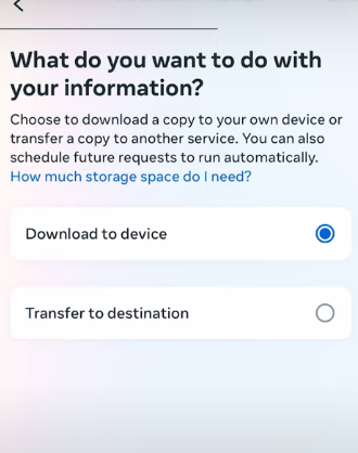 Choose the option “Download to device.”