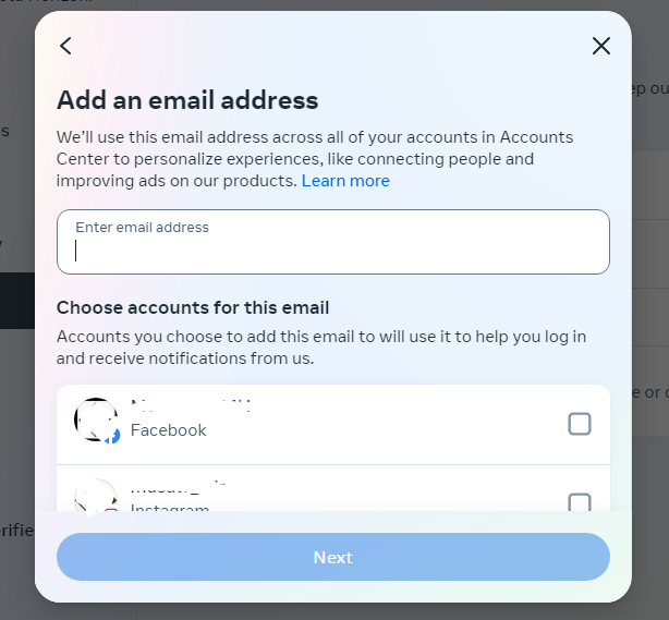 Enter your email address in the provided space