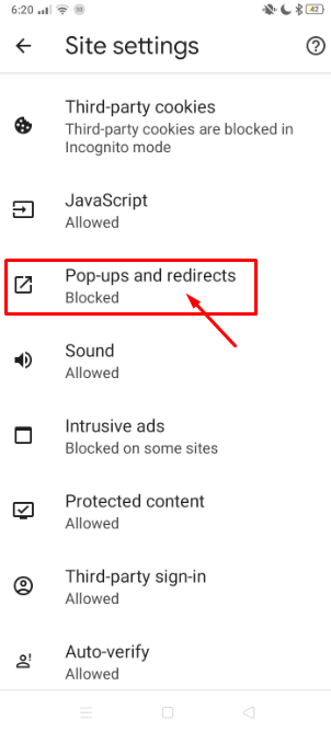 Pop-ups and Redirects 