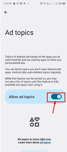 Turn off. Refuse to have the ads personalized