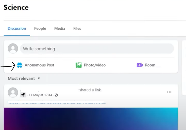 click "Anonymous Post" 