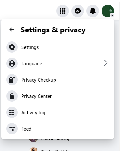 Select Settings and Privacy then select Settings 