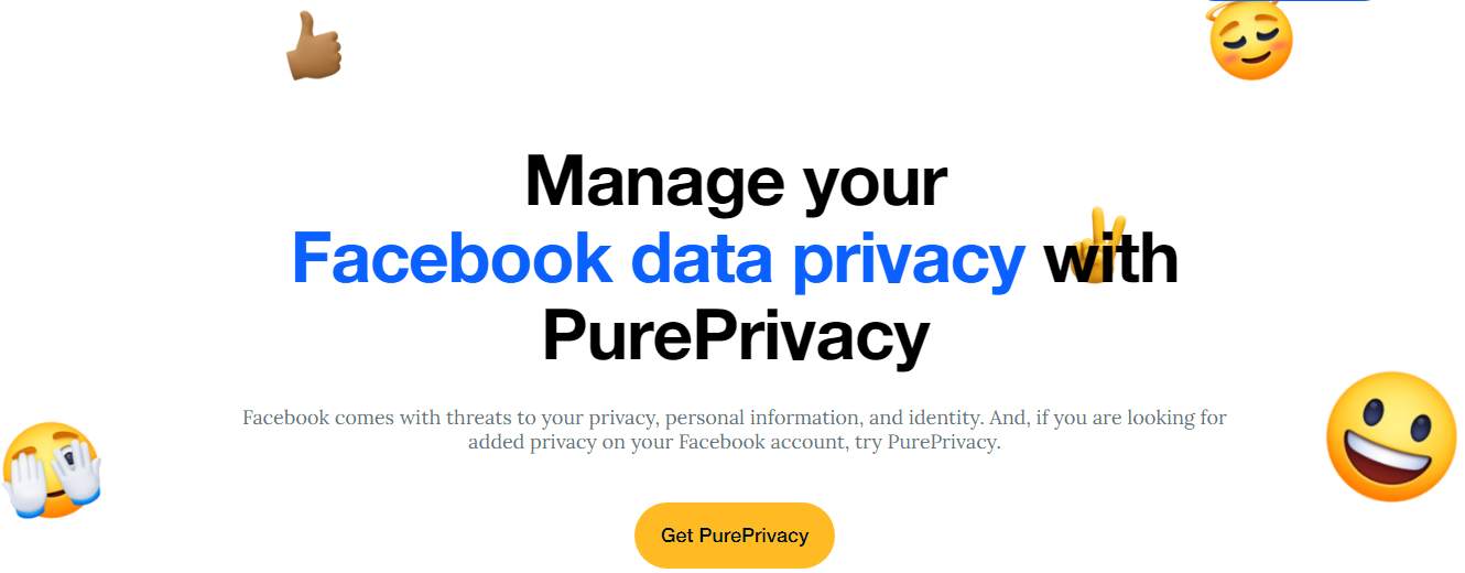 Manage facebook data privacy with pureprivacy