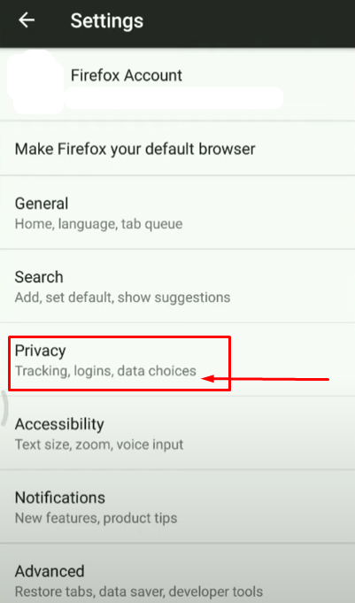 Click options privacy