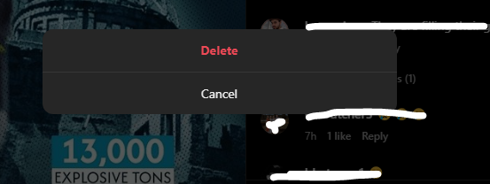 In the pop-up window, select Delete