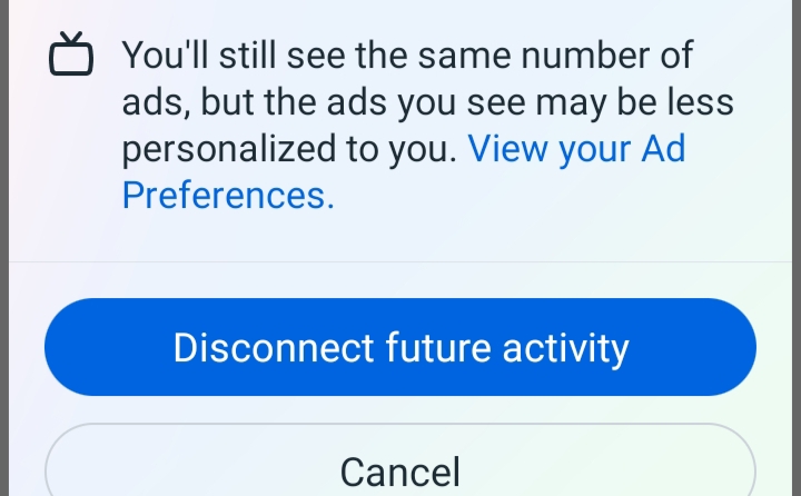 Turn off future tracking by selecting "Disconnect Future Activity."