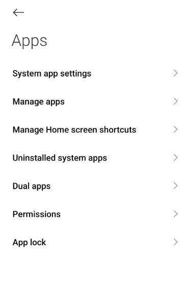 App and settings on instagram