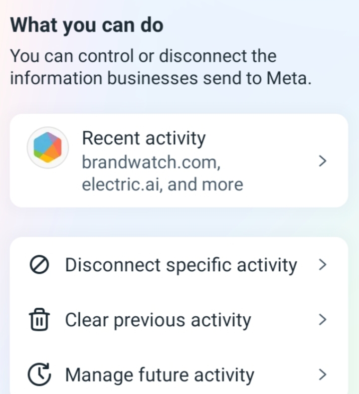 Click on "Manage Future Activity."