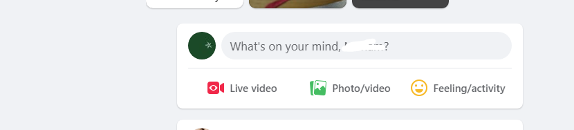 Navigate to your Facebook group and select 'What's on your mind'