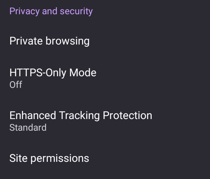 Go to Firefox's settings and scroll down a little to the Privacy 