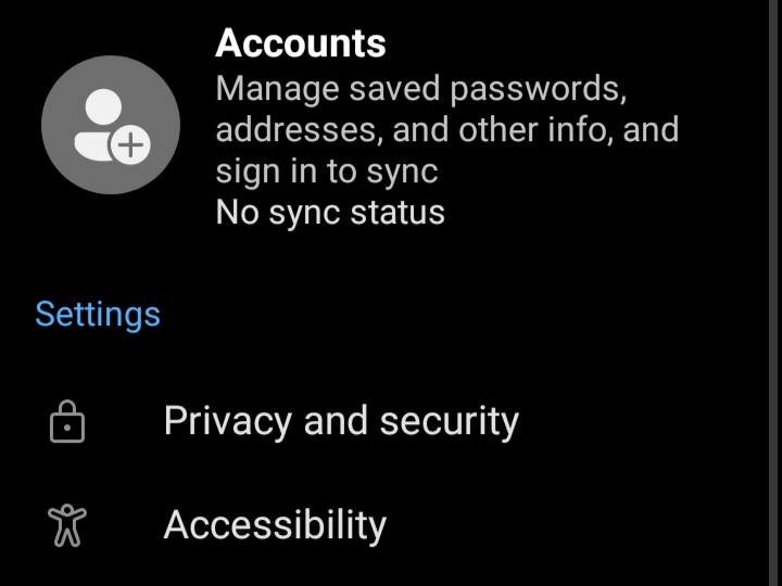 Go to Settings and select the Privacy & Security 