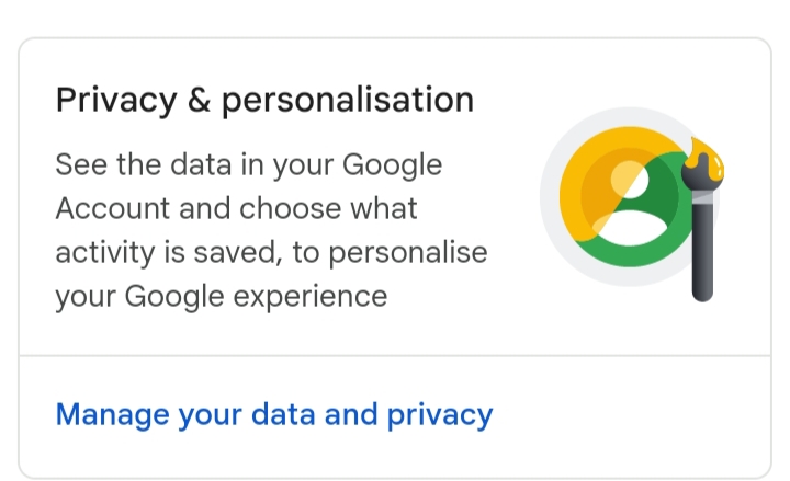 click on Manage your data & privacy