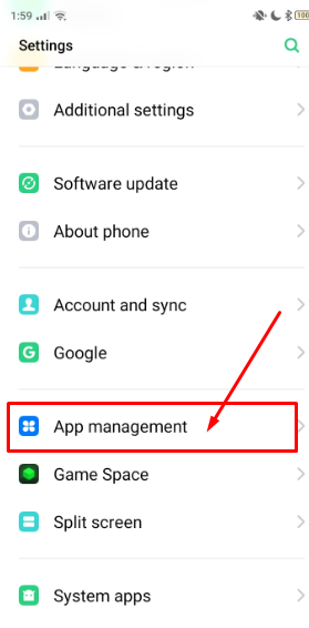 Launch the setting app on your Android device