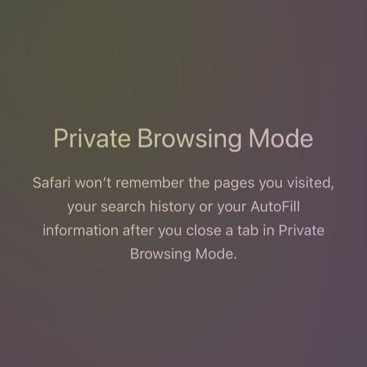 Private browsing mode