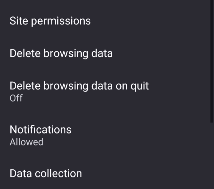 On the same page, select the “Delete Browsing Data” option